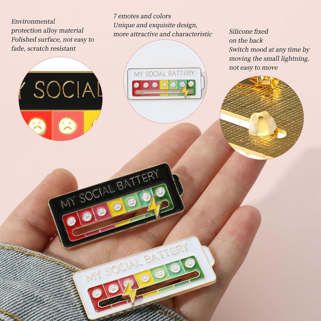 My Social Battery Pin — El pin que te entiende cuando nadie más lo hace 🔋