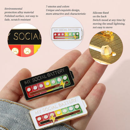 My Social Battery Pin — El pin que te entiende cuando nadie más lo hace 🔋